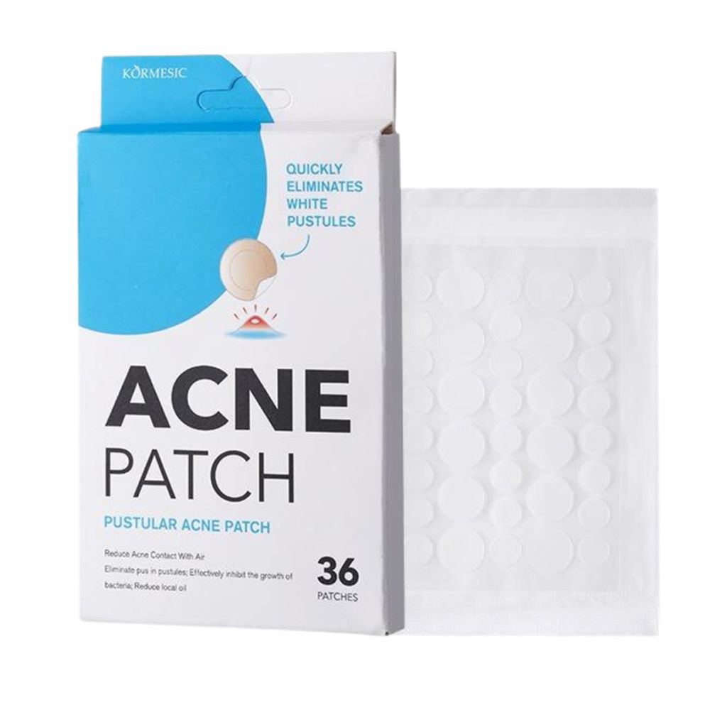 Parches hidrocoloides para acné de la marca Kormesic.