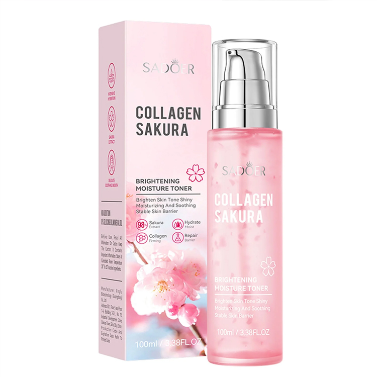 Tónico Hidratante Iluminador con Colágeno y Sakura de SADOER
