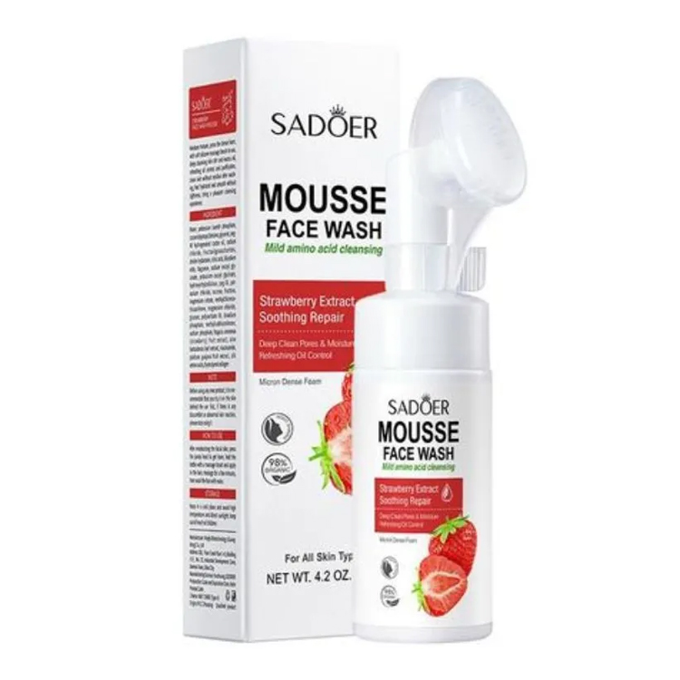 Espuma Limpiadora Facial con Extracto de Fresa de SADOER