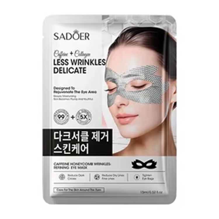 Mascarillas para Ojos Reafirmantes con Cafeína y Colágeno &quot;Honeycomb&quot; de SADOER
