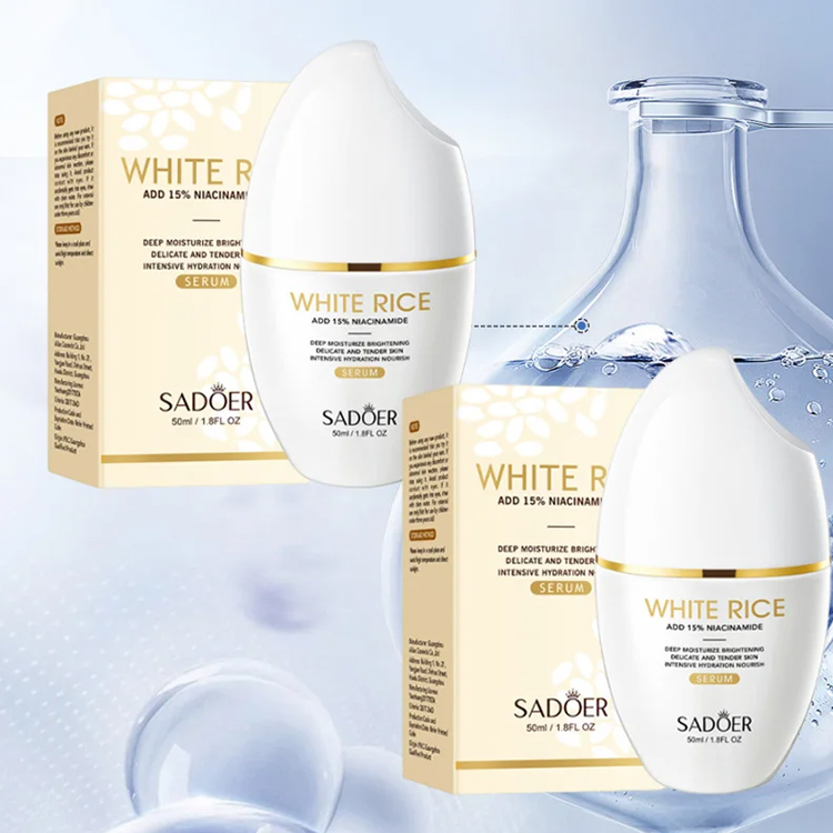 Crema Reafirmante, Hidratante e Iluminadora para Ojos con Nicotinamida y Arroz Blanco de SADOER