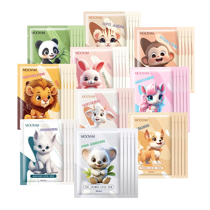 mascarilla facial Mooyam con diseño de animales 25ml