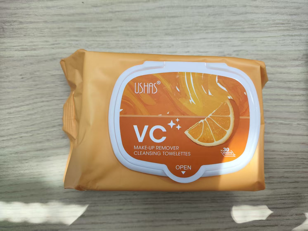 Toallitas Desmaquillantes con Vitamina C Ushas.