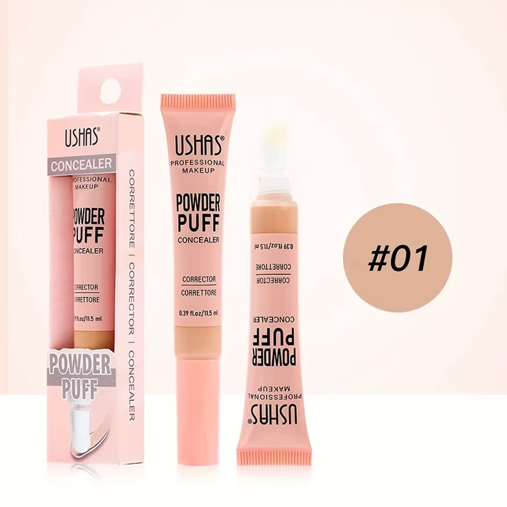Corrector Líquido con Aplicador de Esponja Ushas.