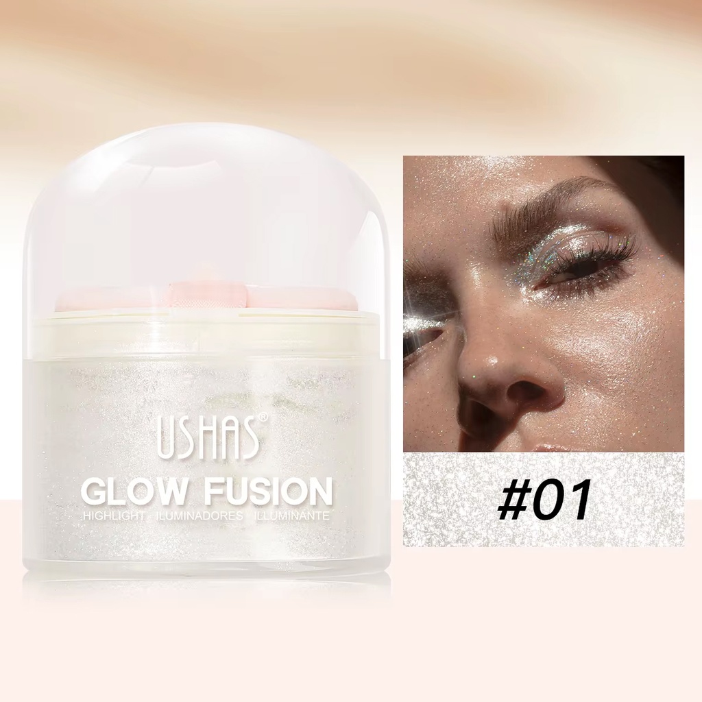 Polvo iluminador, para añadir un brillo radiante y destellos a la piel.