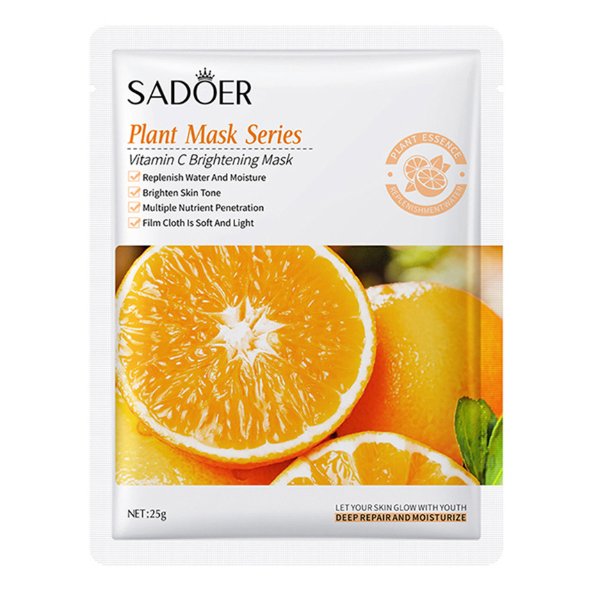 Mascarilla facial iluminadora con vitamina C