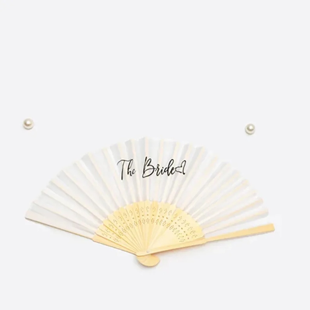 Abanico de lona color blanco