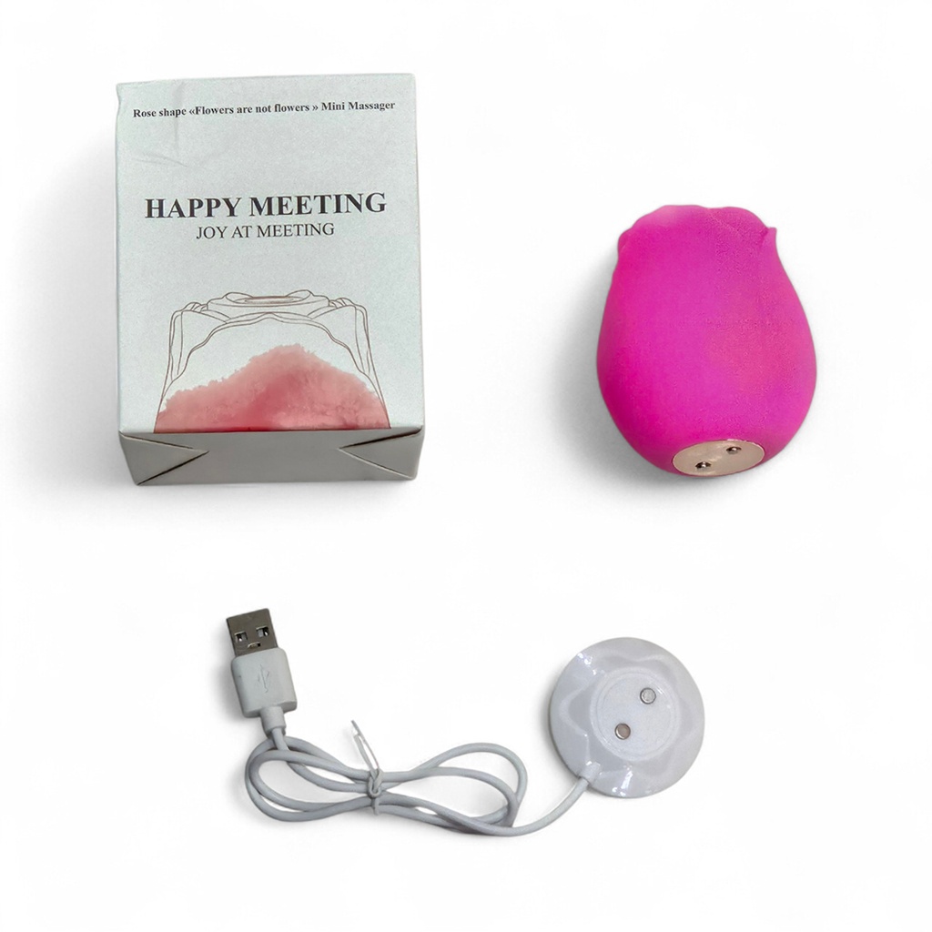 Vibrador estimulador en forma de rosa para el clictoris