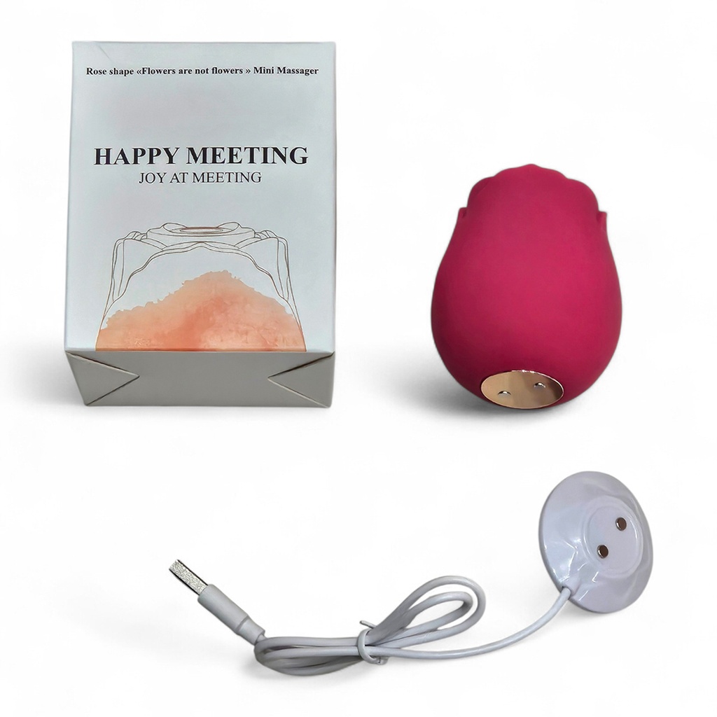 Vibrador estimulador en forma de rosa para el clictoris