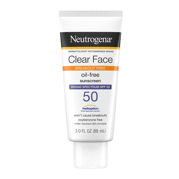 Neutrogena clear face oil-free sunscreen 50 3.0 fl oz 88ml