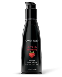 [713079904147] Wicked Sensual Care Aqua Water Based Lubricant - 4 oz Strawberry