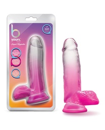 [819835028628] Blush B Yours 7&quot; Sugar Magnolia Dildo - Fuchsia