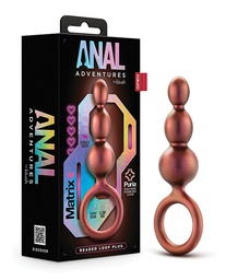 [819835028901] Blush Anal Adventures Matrix Beaded Loop Plug - Copper