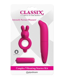 [603912765809] Classix Couples Vibrating Starter Kit - Pink