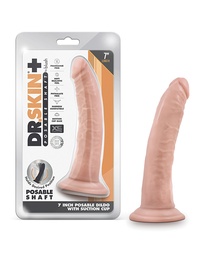 [819835028444] Blush Dr. Skin Plus 7&quot; Posable Dildo - Vanilla