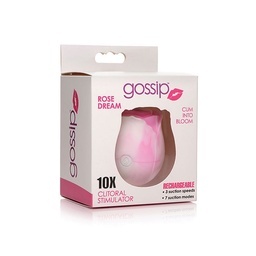 [653078943092] Curve Toys Gossip Cum Into Bloom Clitoral Vibrator - Rose Dream Swirl