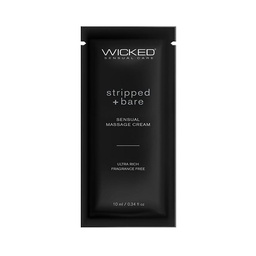 [713079909401] Wicked Sensual Care Stripped &amp; Bare Unscented Massage Cream  - .34 oz