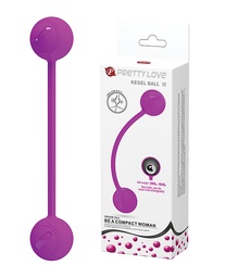 [6959532325720] Pretty Love Weighted Silicone Kegel Ball III - Fuchsia