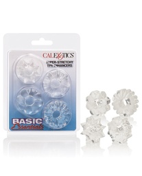[716770057464] Basic Essentials Rings - Clear Set of 4