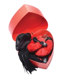 [848518036872] Frisky Passion Fetish Kit w/Heart Gift Box - Red