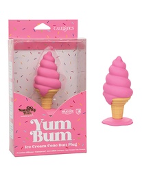 [716770101846] Naughty Bits Yum Bum Ice Cream Cone Butt Plug - Pink