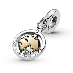 [287484] Charm Pandora Colgante Mundo Giratorio