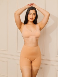 Short alto de encaje 90% Polyester 10% Elastane color nude