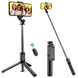 Trípode Selfie Stick 4 en 1 Portátil con Control Remoto Inalámbrico Desmontable