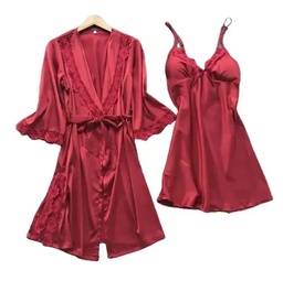 Pijama bata camison color rojo