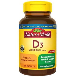 [031604026745] Nature made D3 2000 iu (50mcg) 220 tablets