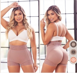 SCS315 Faja Colombiana short cintura alta, extra corto levanta gluteos