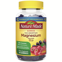 [031604002527] Nature Made High Absorption Magnesium Glycinate Gummies Mixed Berry 40ct