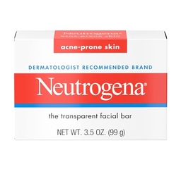 [070501013304] Neutrogena Facial Cleansing Bar Treatment for Acne-Prone Skin, Non-Medicated &amp; Glycerin-Rich Formula Gently Cleanses without Over-Drying