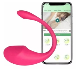 [348271010995] Mini vibrador de silicona bluetooth control remoto phone