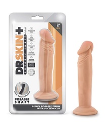 [819835028420] Blush Dr. Skin Plus 6&quot; Posable Dildo - Vanilla