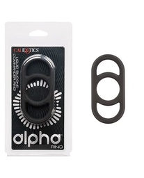 [716770108227] Alpha Liquid Silicone Commander Cock Ring - Black