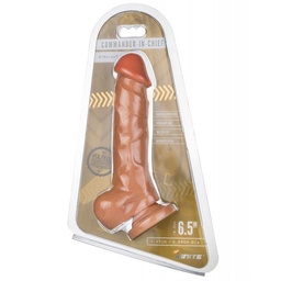 [752875207304] Major Dick Straight w/Balls &amp; Suction Cup Commander in Chief - Vanilla