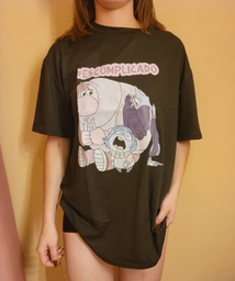 [3591310180] Camisa pijama con estampado de dibujos animados