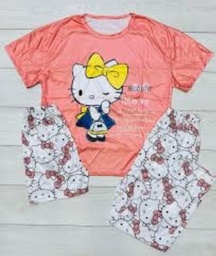 [3596070295] Set pijama con estampado de dibujos animados