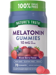 [840093113719] Nature's Truth Melatonin 10mg Vegan Gummies - 70ct