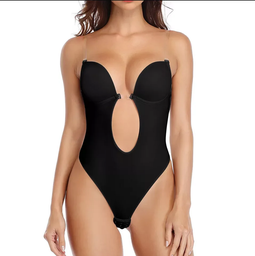 Moldeadora Sensuel Moldeadora, con espalda descubierta, sujetador acolchado de realce, Body de espalda baja, color Beige