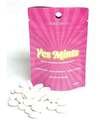 Yes Mints Original Mouth Watering Mints - Pack of 25 Strawberry Ice