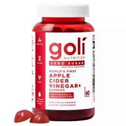 Goli Apple Cider Vinager Gummies Zero Sugar 60ct
