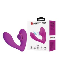 [6959532361612] Pretty Love Nauty Thumping &amp; Vibrating Insertable Vibrator - Fuchsia