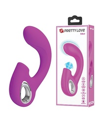 [6959532361056] Pretty Love Sibel Tapping Rabbit G Vibrator - Fuchsia