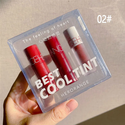 HERORANGE - Set de 3 mini labiales hidratantes mate, resistentes al agua y duraderos.