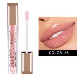 Brillo labial líquido con efecto espejo, brillo labial hidratante, brillo labial líquido con brillo.
