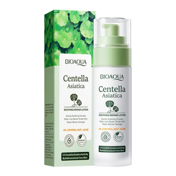 Loción corporal hidratante y blanqueadora con centella asiática, calmante y reparadora de la barrera cutánea.