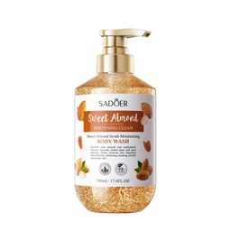 Gel de baño blanqueador y limpiador con aroma a almendras dulces, hidratante y duradero con vitamina C, al por mayor, para hombres y mujeres.