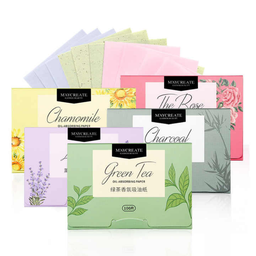 Papel absorbente de aceite facial extraíble y portátil, venta al por mayor, herramientas de maquillaje, 100 unidades